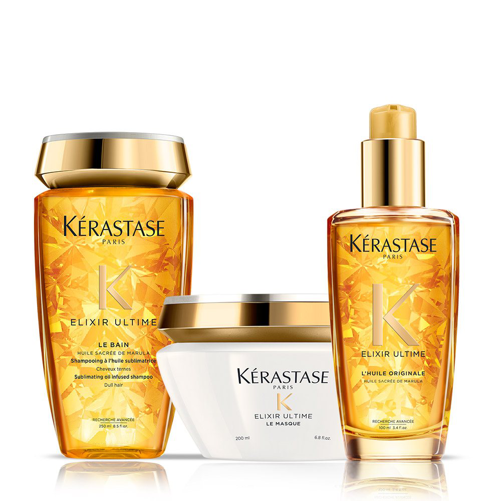 Trio Elixir Ultime Shampoo, Balsamo E Cura - Kérastase