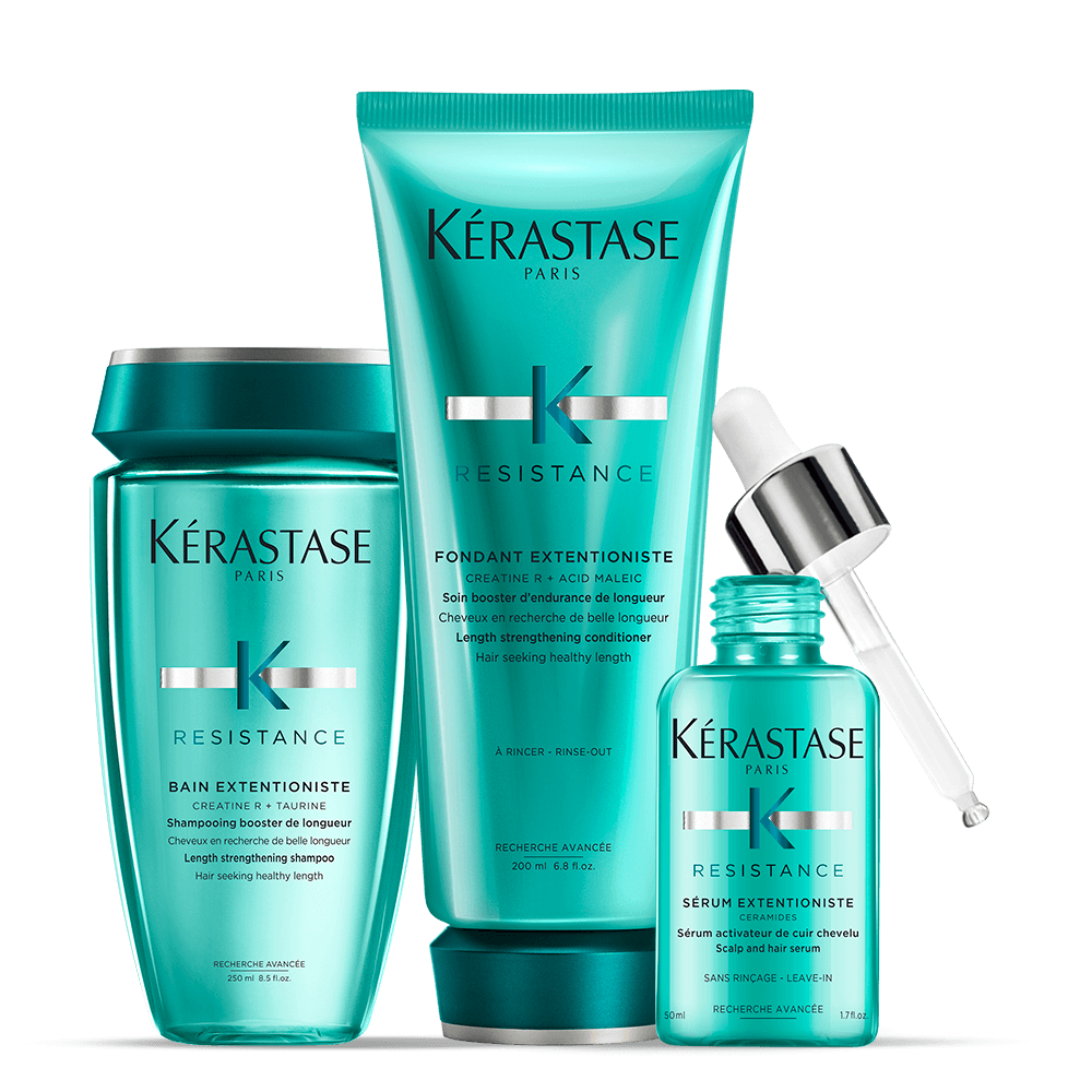 Trio Extentioniste Cheveux Fins Shampoo, Balsamo E Cura Capelli Lunghi  Kérastase