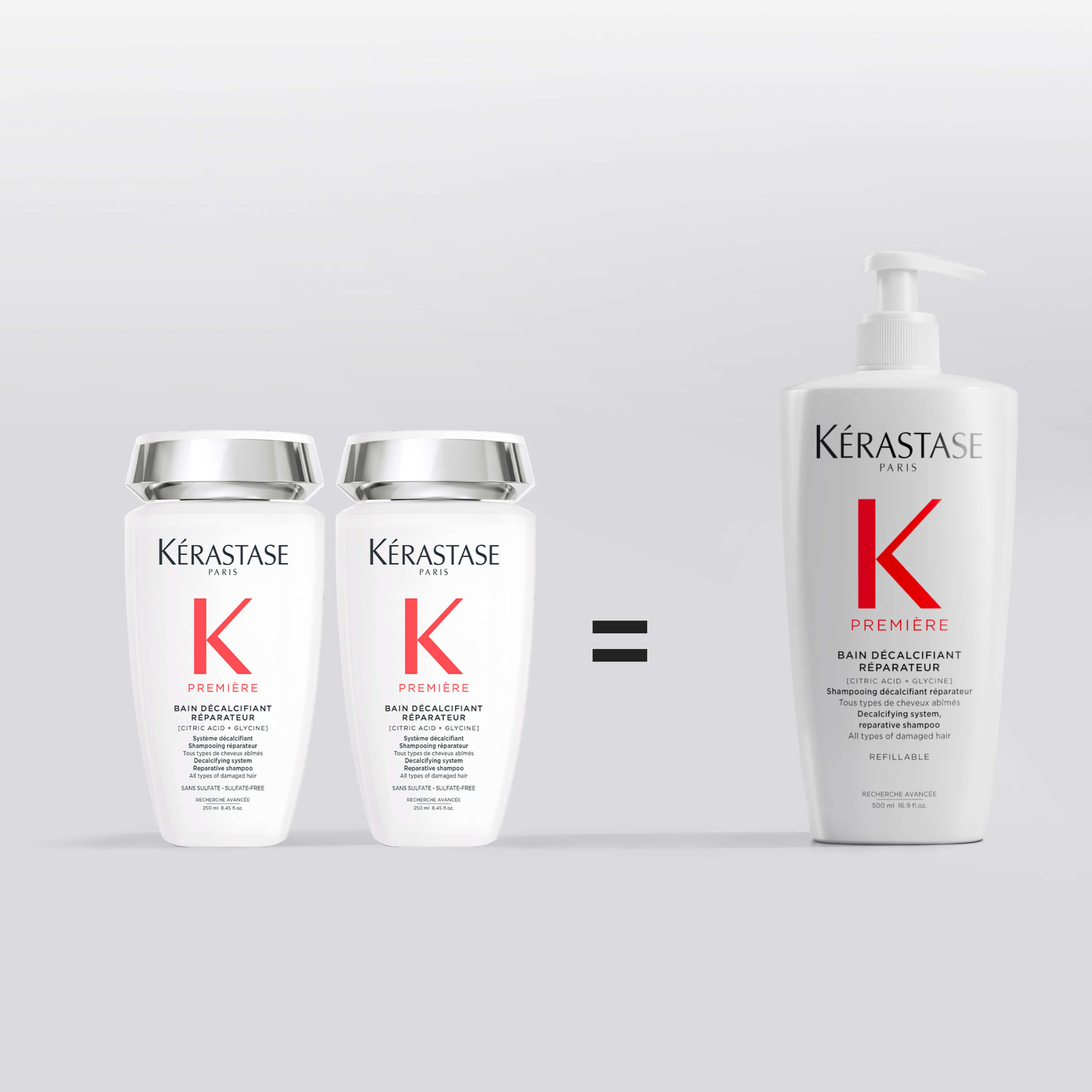 Shampoo Ricaricabile 500ml Bain Decalcifiant Reparateur