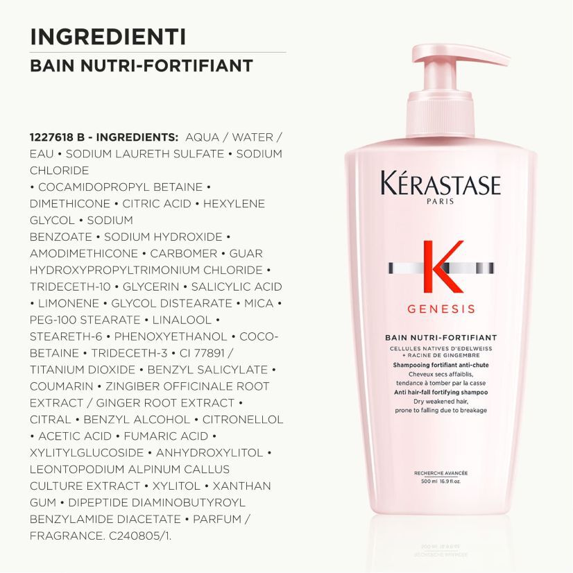 Shampoo Ricaricabile 500ml Bain Nutri-Fortifiant