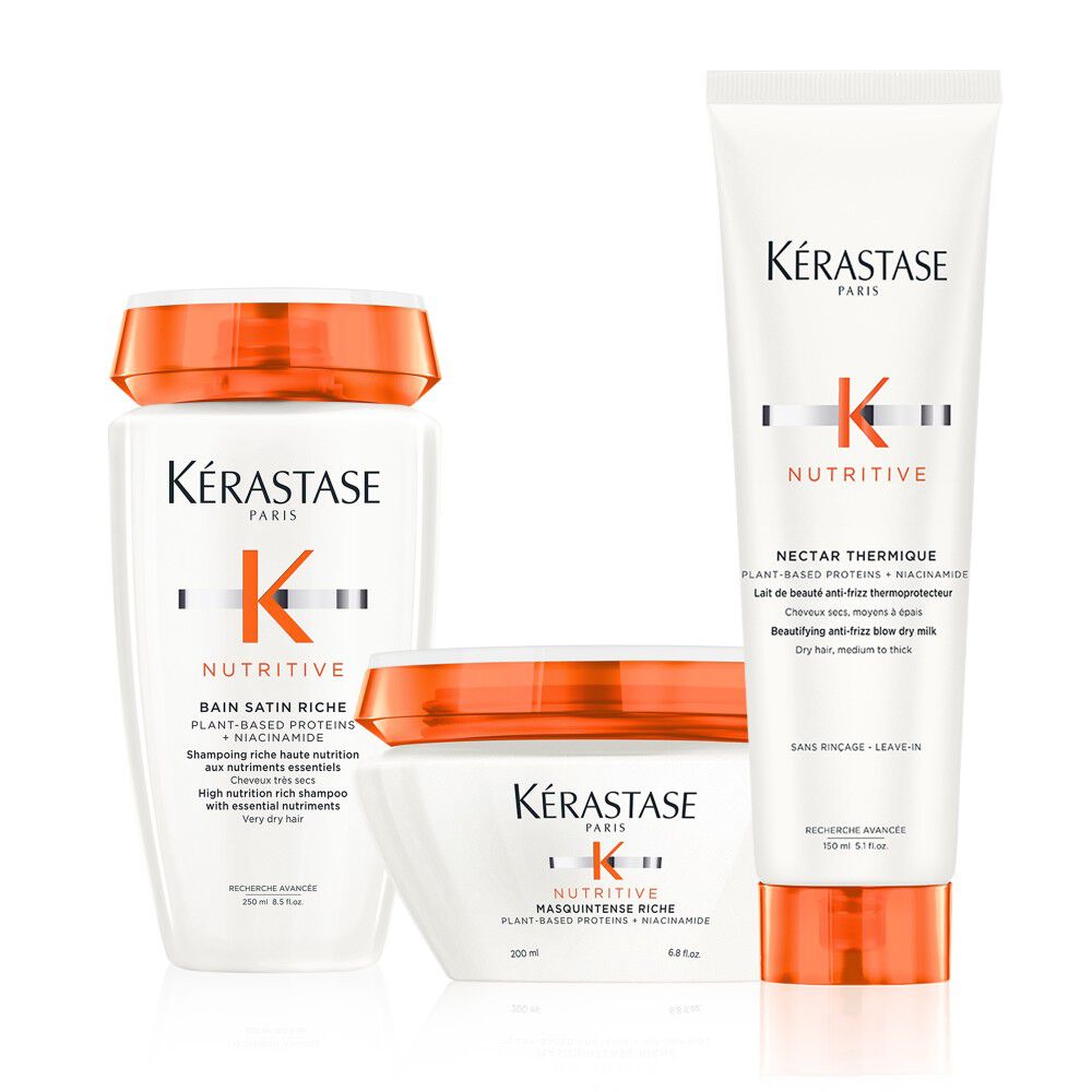 Trio Di Trattamenti Nutritive Per Capelli Spessi Secchi E Molto Secchi Shampoo, Balsamo E Cura - Kérastase