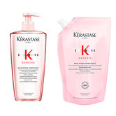 Duo Flacone a Pompa 500ml + Eco-ricarica 500ml Shampoo Bain Hydra-Fortifiant