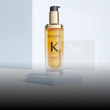 Flacone dorato dell'Olio Originale Elixir Ultime di Kerastase.