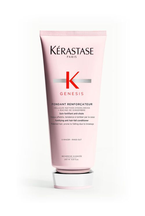 Tubo rosa del balsamo Kerastase Genesis Fondant Renforcateur.