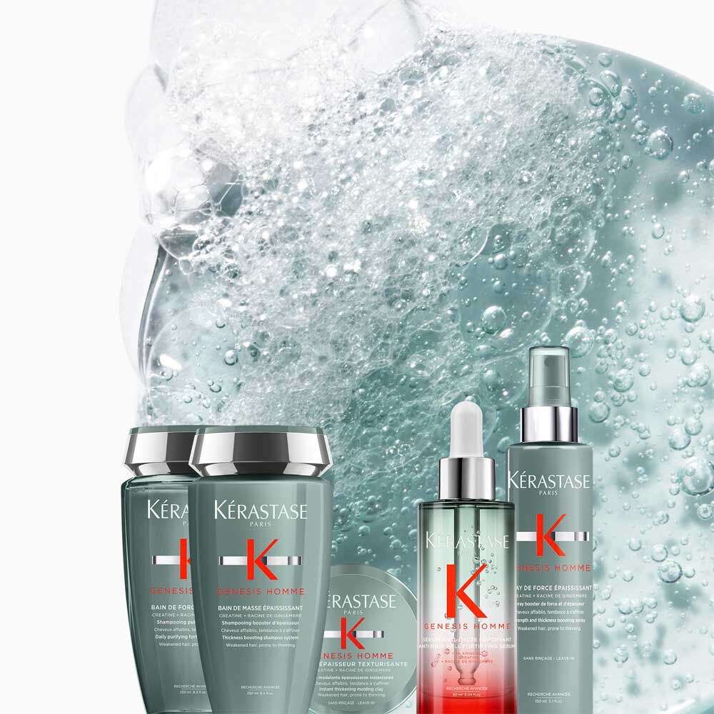 Immagine dell'intera gamma Genesis Homme con la texture sullo sfondo